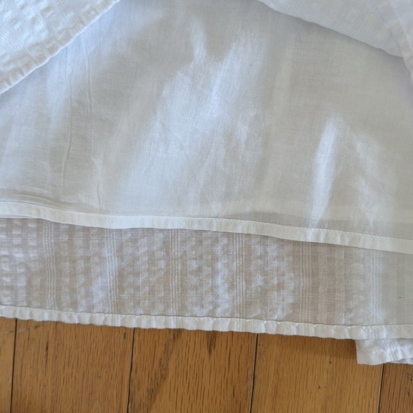 Old Navy | Puff Sleeve Babydoll Mini White Dress | Size L - Picture 3 of 6